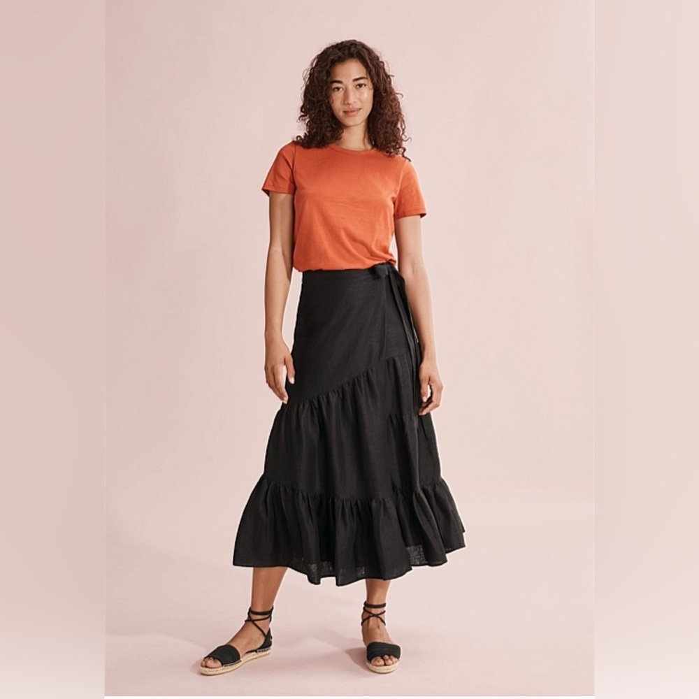 Organically Grown Linen Wrap Skirt 12